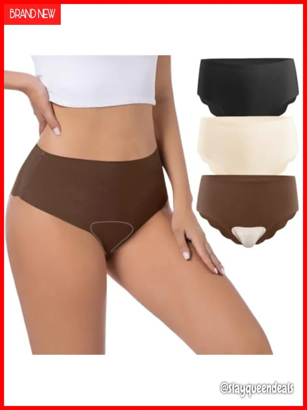 Seamless Camel Toe Proof Underwear No Show Cheeky Workout Panties 3 Pack
